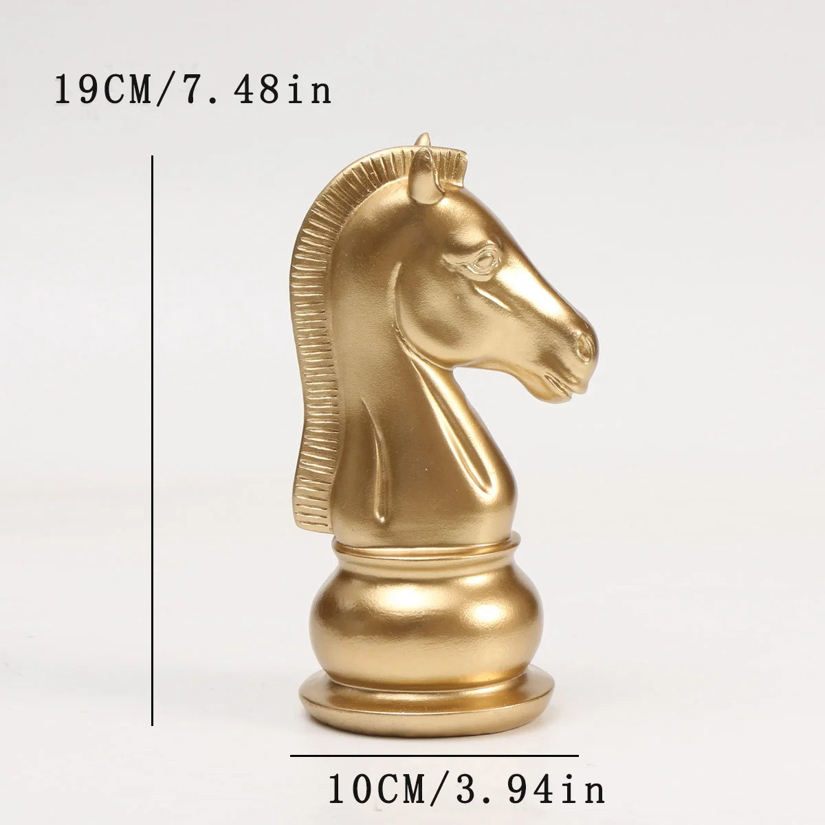 1Pc International Chess Sculpture Decoration, Resin Chess Statue, Gold Chess Pieces Window Display Ornament, Creative Home Decor