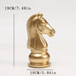 1Pc International Chess Sculpture Decoration, Resin Chess Statue, Gold Chess Pieces Window Display Ornament, Creative Home Decor