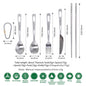 Boundless Voyage Titanium Knife Fork Spoon Chopsticks Tableware Set Drinkware Straw Flatware Outdoor Camping Picnic Cutlery