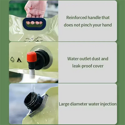Folding Water Bag For Camping - Large Capacity, Food Grade