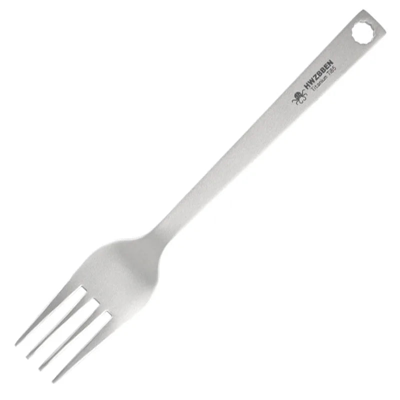 Titanium Alloy Cutlery Knife Fork Spoon Outdoor Utensil Camping Travel Tableware