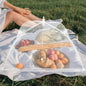White Mesh Food Tent - Insect Cover for Outdoor Picnics, BBQs