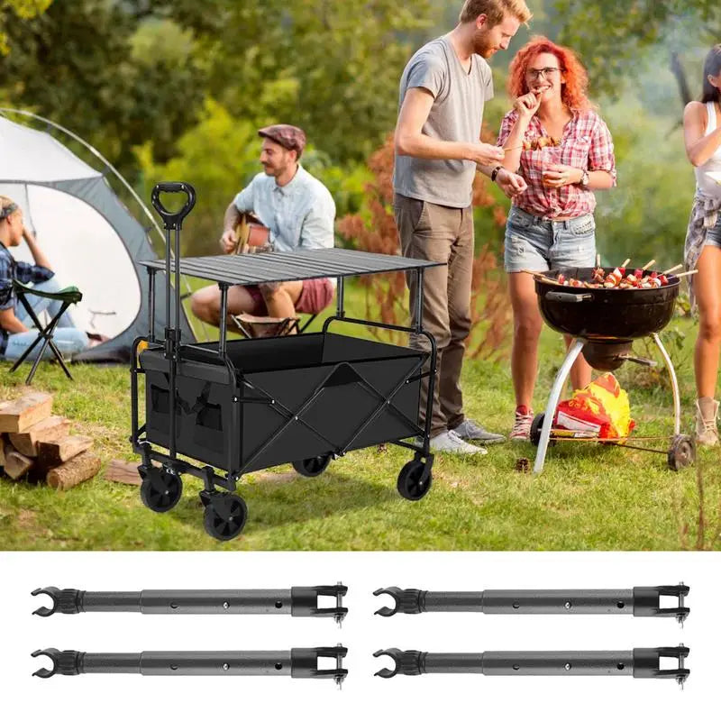 Folding Wagons With Trolley Folding Table For Camping