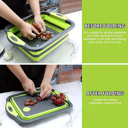 1pc Portable space saving basin with built-in sink and storage function - perfect for outdoor camping, travel, and home use