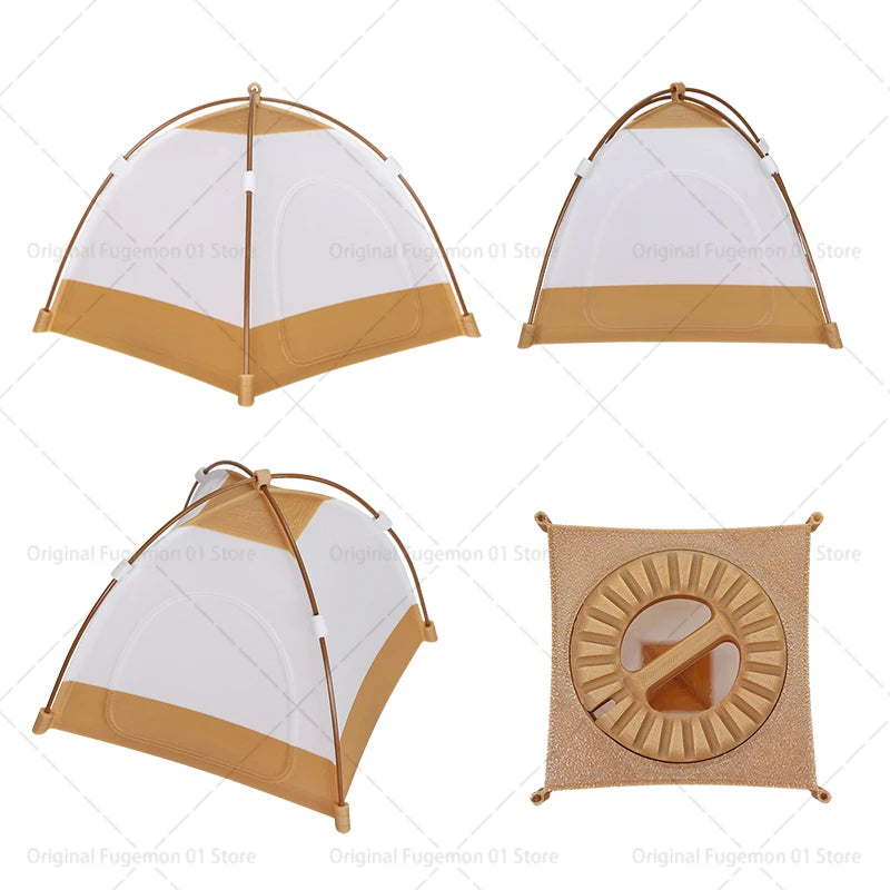 Camping Simulation Small Tent Model Removable Toy Decoration Camping Tent Lampshade Creative Scene Props Display Decoration