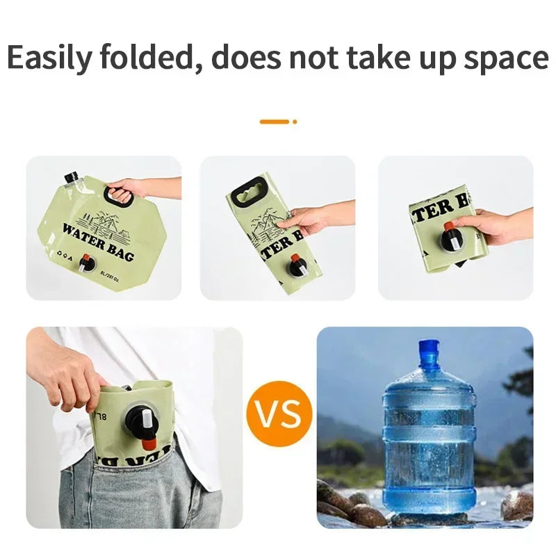 Folding Water Bag For Camping - Large Capacity, Food Grade