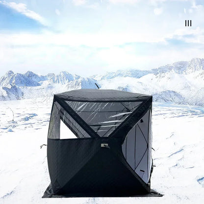 3-4 Person Ice Fishing Tent/Sauna with Window & Chimney