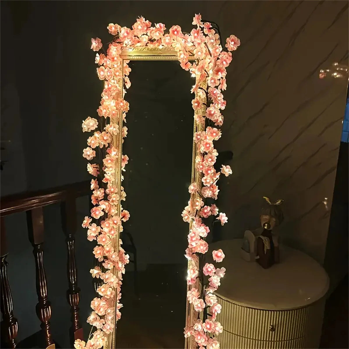 Cherry Blossom 96 Led USB Tree Branch Rattan Lights 8 Modes Color
