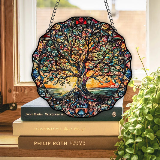 Tree of Life Wall Art Decor Hanging Sign Round Indoor/Outdoor 5.9 inches Diameter