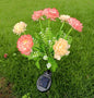 Wedding Party Decoration Flower Party Lamp Solar Outdoor Snow Lotus Flower Lawn Lamp Fairy Lights for Yard Patio Garden Lights