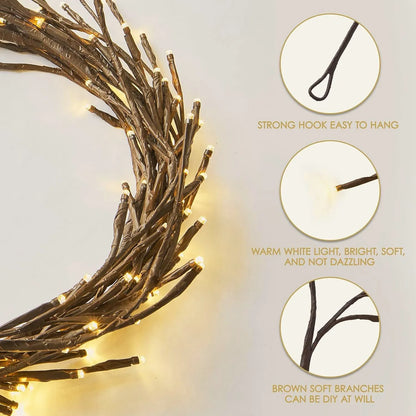 Willow Vine Solar Light Outdoor Garden  Decorations