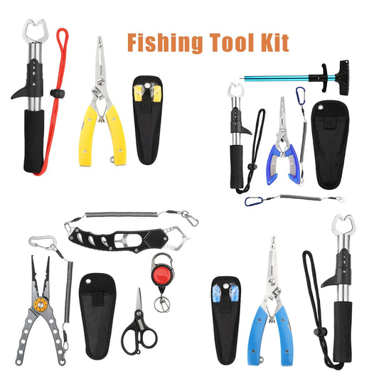 Fishing Kit with Multi-tools (Pliers, Fish Lip and Durable Sheath)
