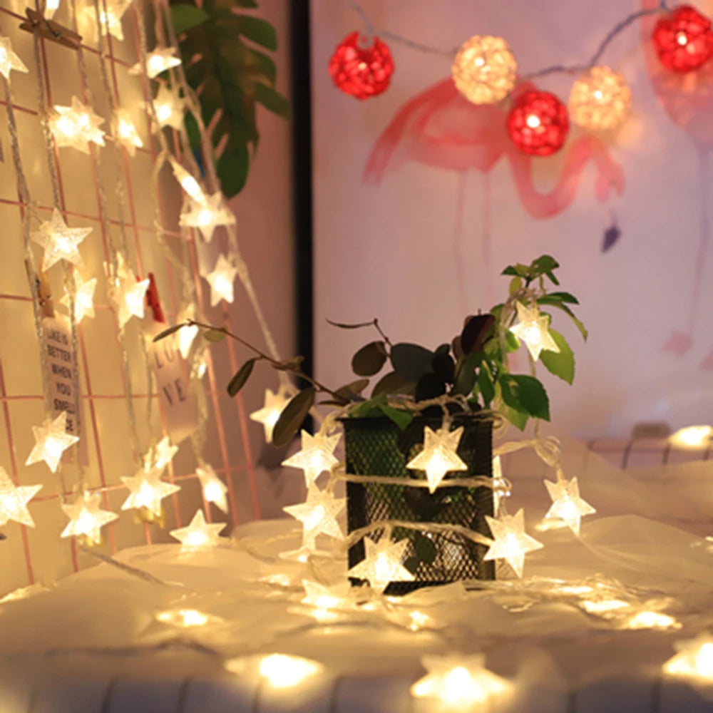 1.5m/3m/6m/10m LED Star String Lights Battery USB Powered