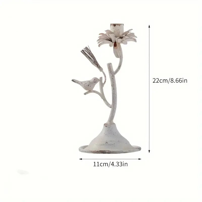 Retro European Iron Art Candle Holder Table Decoration