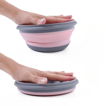 Folding Silicone Bowl 3Pcs/Set with Lid For Camping