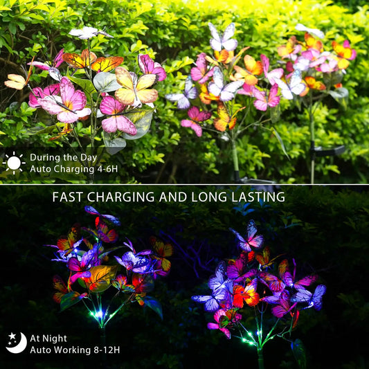 Butterfly Solar Lights for Garden Yard Patio Lawn Outdoor Decor