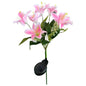Lily Flower Solar Lights With Warm White Light, Outdoor Garden Decor