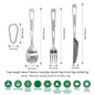 Boundless Voyage Titanium Knife Fork Spoon Chopsticks Tableware Set Drinkware Straw Flatware Outdoor Camping Picnic Cutlery