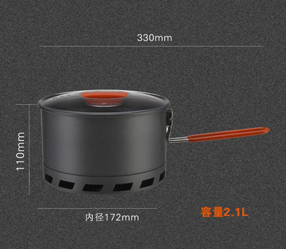 Ultralight Camping Cooking Pot (1.5 Ltr & 2.1 Ltr)