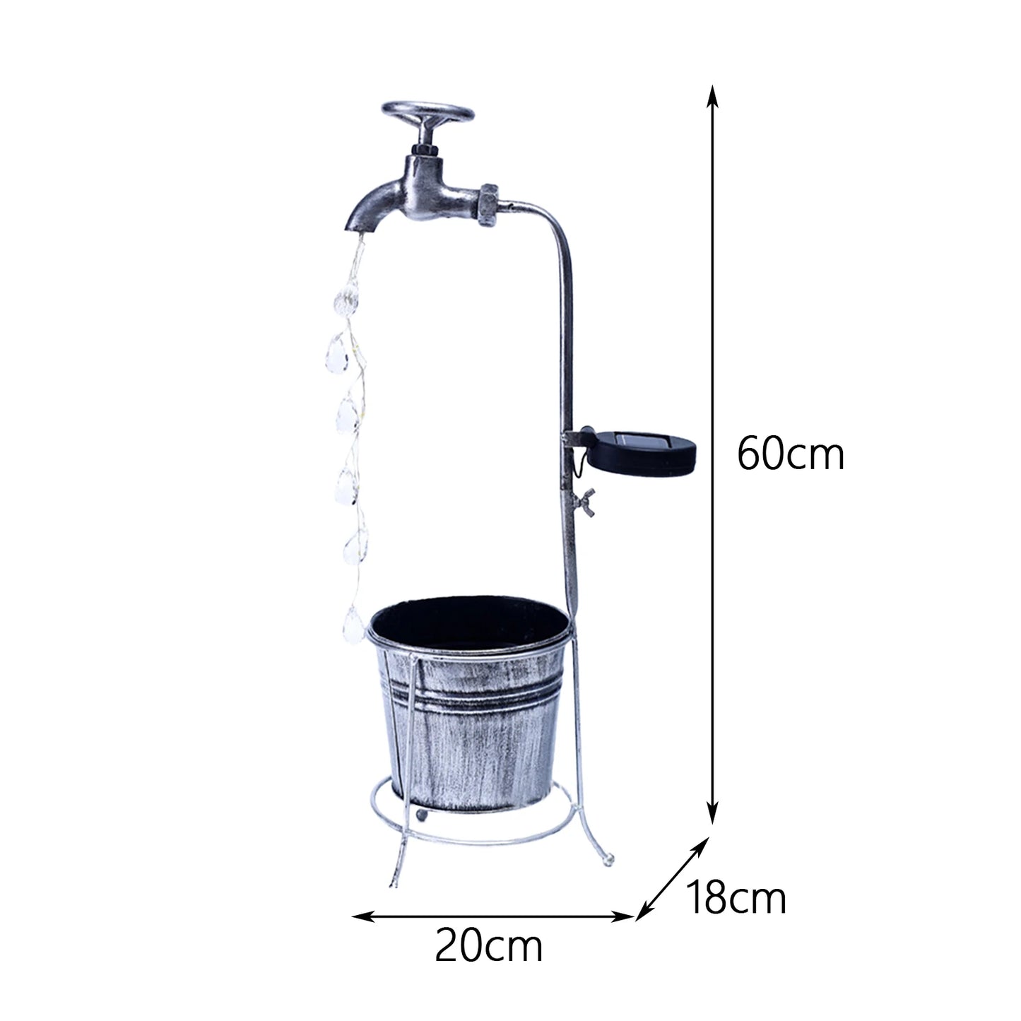 Watering Tap Solar Lights Durable Retro Outdoor Garden Decor