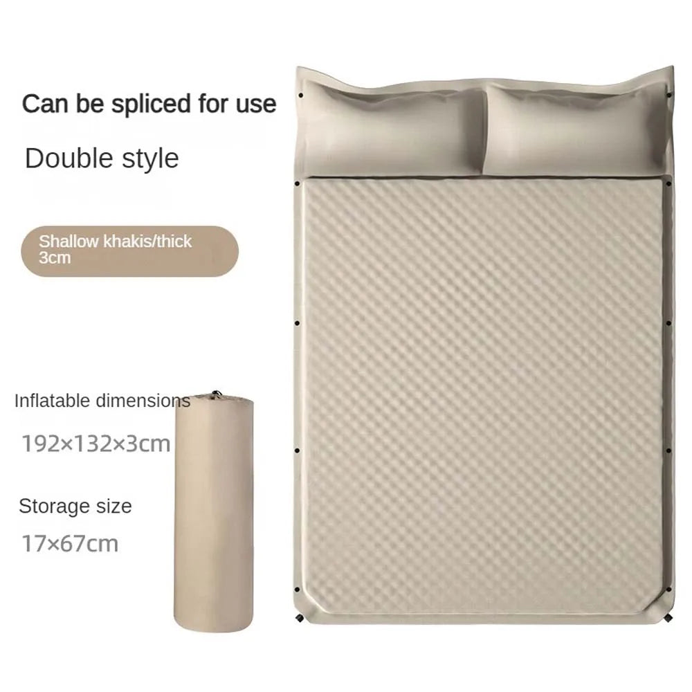 Inflatable Mattress Outdoor Tent Camping Mats Self-inflating mattress Spliced Outdoor Camp Thick  Air Mattress