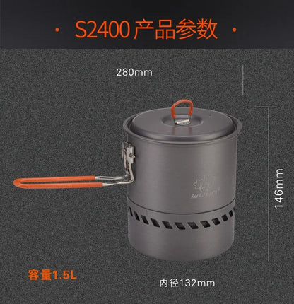 Ultralight Camping Cooking Pot (1.5 Ltr & 2.1 Ltr)
