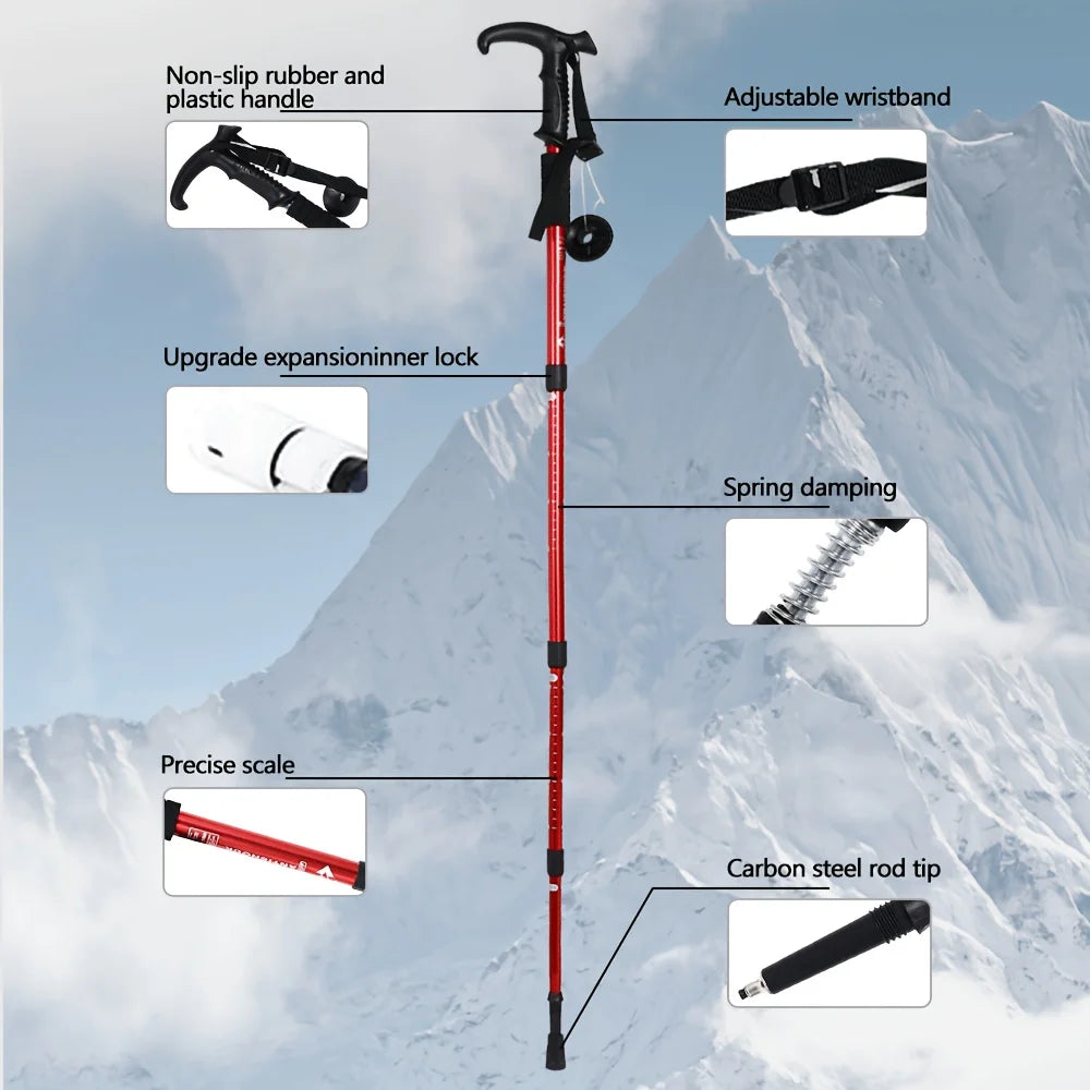 Ultra-Light Aluminum Telescopic Trekking Poles - Hiking Poles