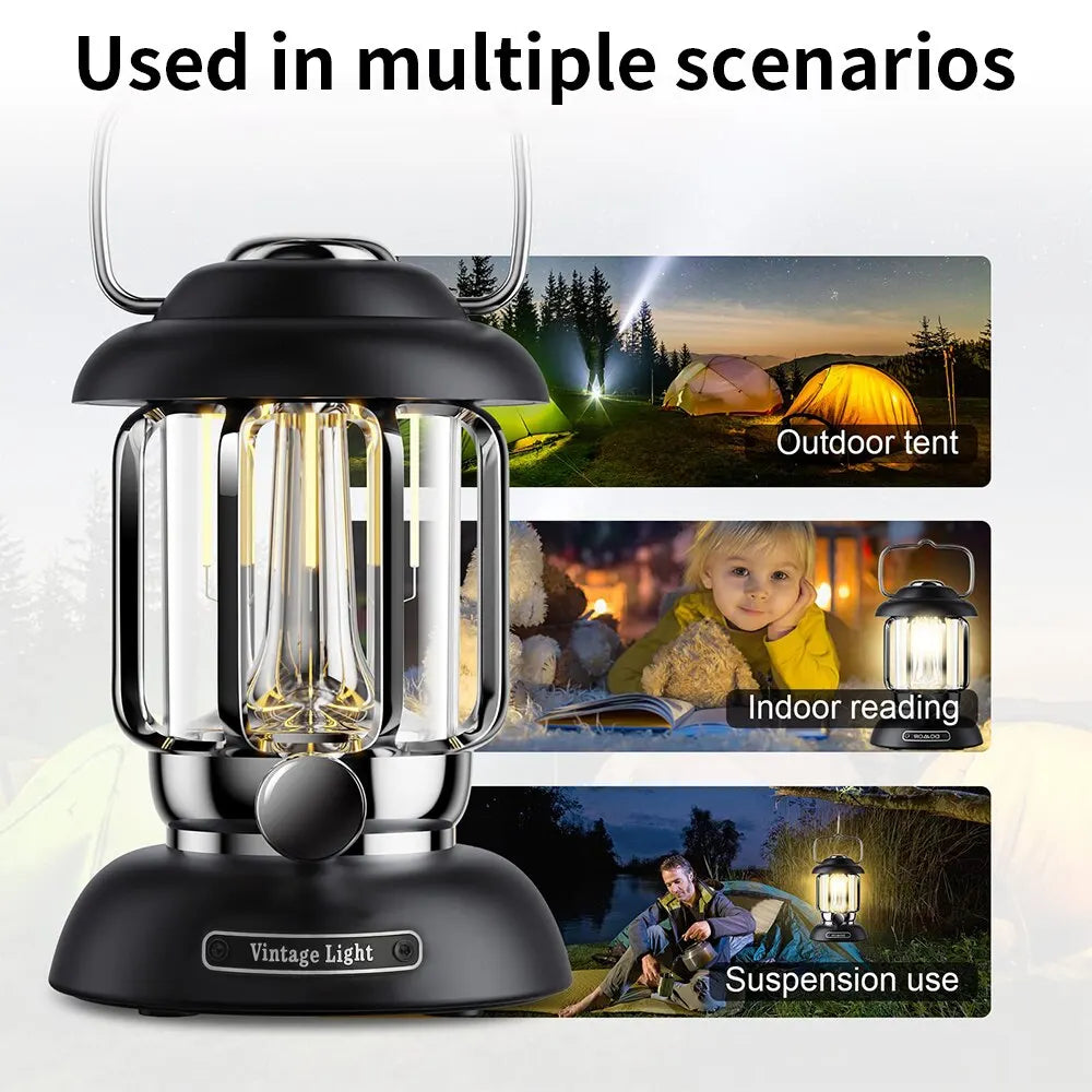 Outdoor LED Camping Lantern - USB Rechargeable - Waterproof