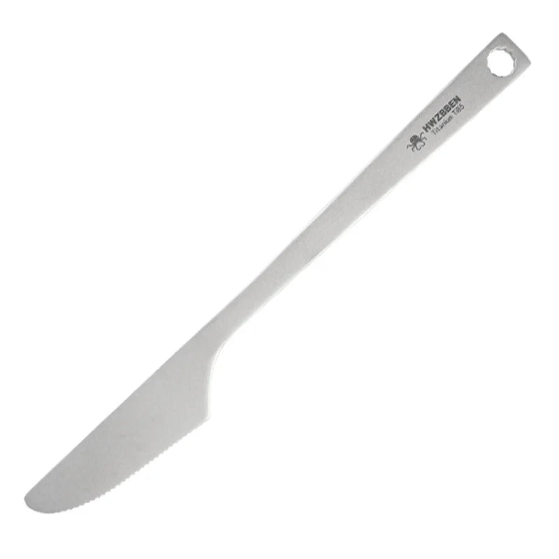 Titanium Alloy Cutlery Knife Fork Spoon Outdoor Utensil Camping Travel Tableware