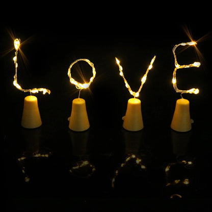 Solar Power Wine Bottle Lights LED String Light Outdoor Decoration