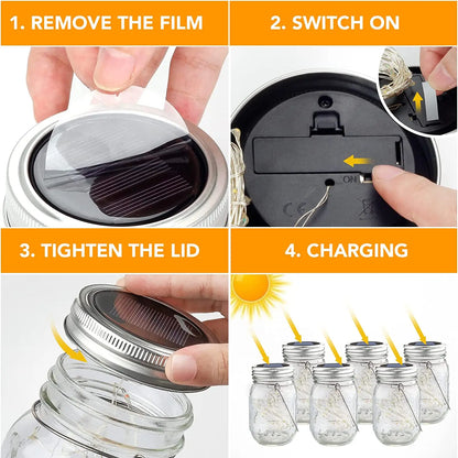 Mason Jar Firefly Solar String Lights 20 (Mason Jar Not Included)