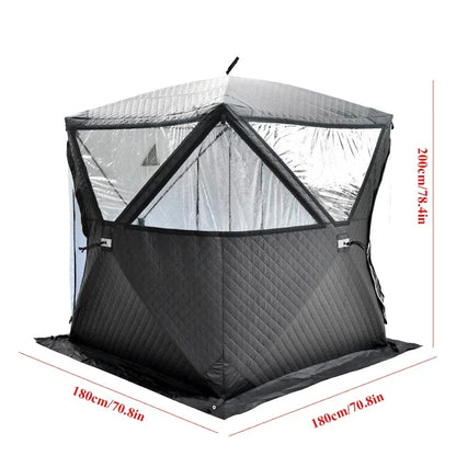 3-4 Person Ice Fishing Tent/Sauna with Window & Chimney