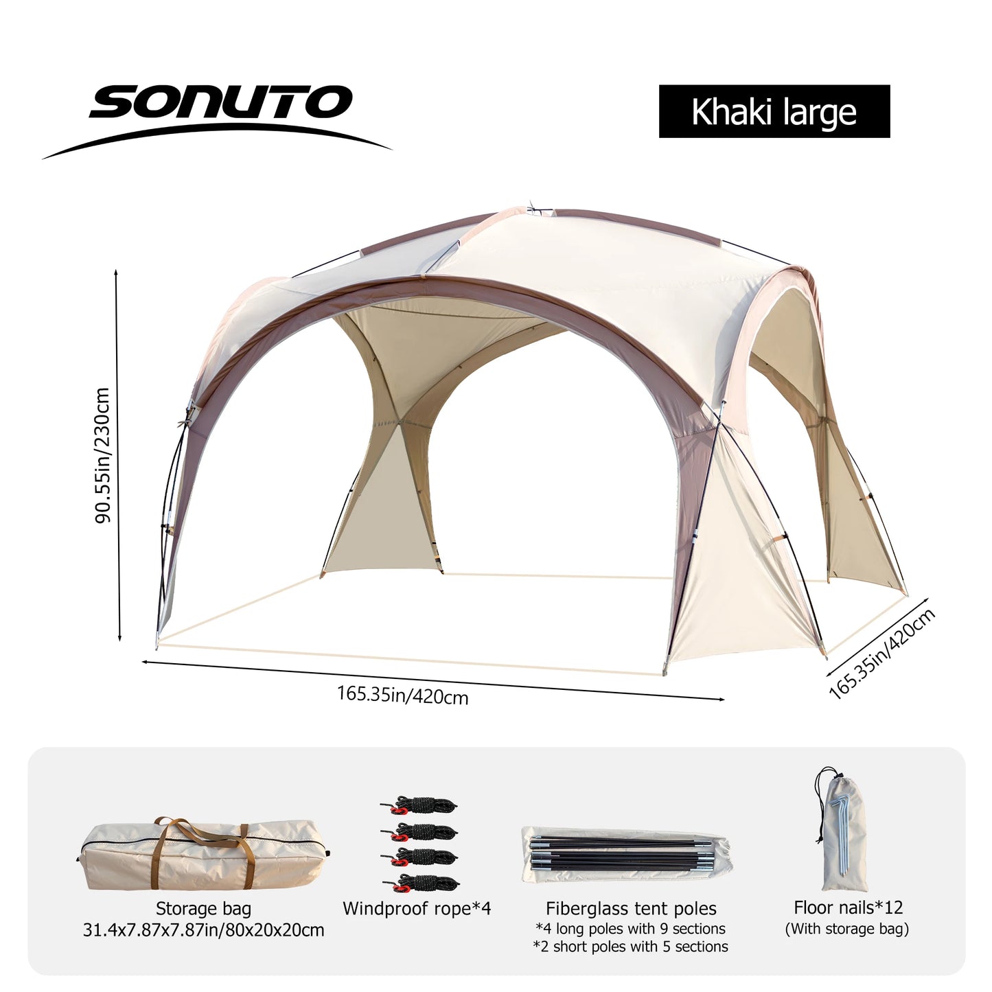 Large 4-10 Person Camping Tent - Waterproof & Windproof