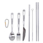 Boundless Voyage Titanium Knife Fork Spoon Chopsticks Tableware Set Drinkware Straw Flatware Outdoor Camping Picnic Cutlery